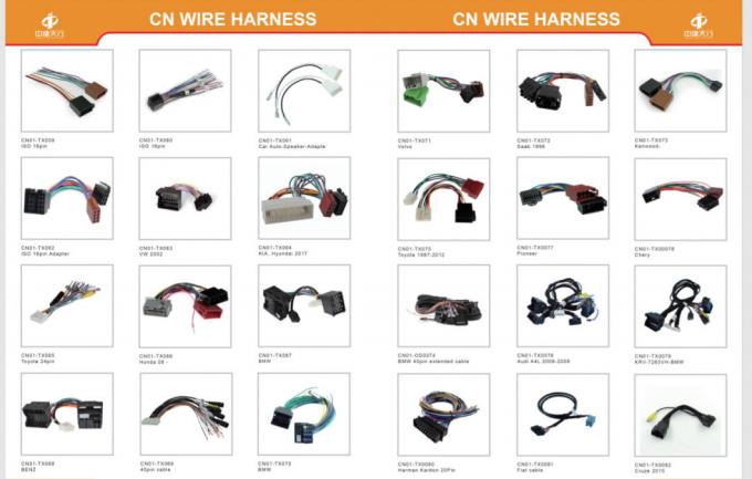 Automotive Wiring Harness DSP Power Amplifier Multi Pins Black Vehicle Sound Cable