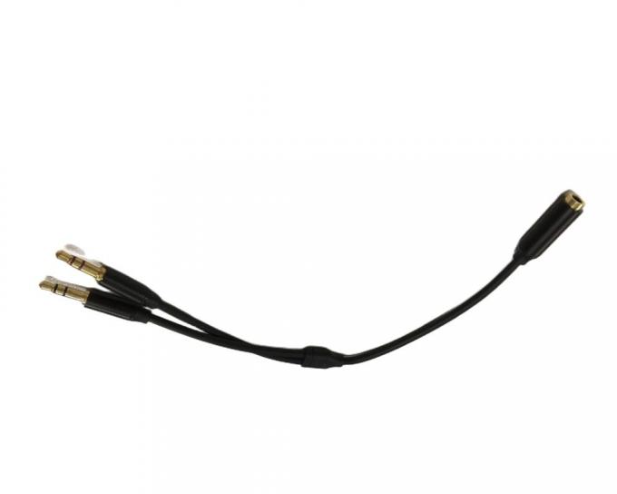 Y Splitter Kabel Draht Gurt Audio Kabel Kopfhörer 3,5 mm 2 Männlich Mikrofon Kabel 0