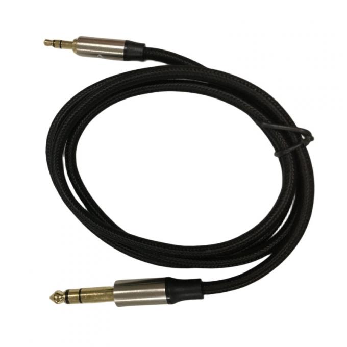 Schwerlast-Gebraucht-Drahtgurt Männlich-Männlich-Aux 3,5 mm bis 6,35 mm Jack-Audiokabel 1