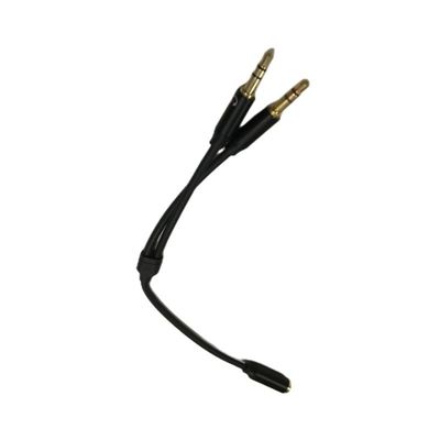 Y Splitter Kabel Draht Gurt Audio Kabel Kopfhörer 3,5 mm 2 Männlich Mikrofon Kabel