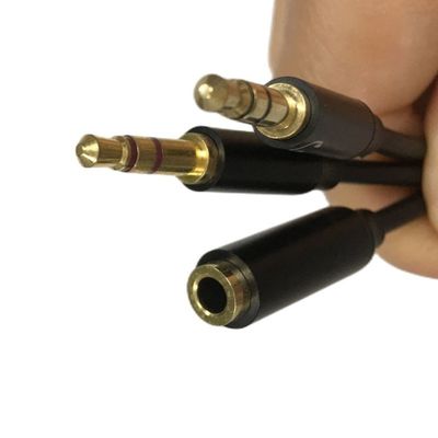Y Splitter Kabel Draht Gurt Audio Kabel Kopfhörer 3,5 mm 2 Männlich Mikrofon Kabel