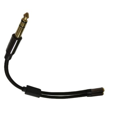 1 / 4 Zoll Kopfhörer Splitter Kabel Montage 2 weibliche zu 1 männliche Audio-Kabel
