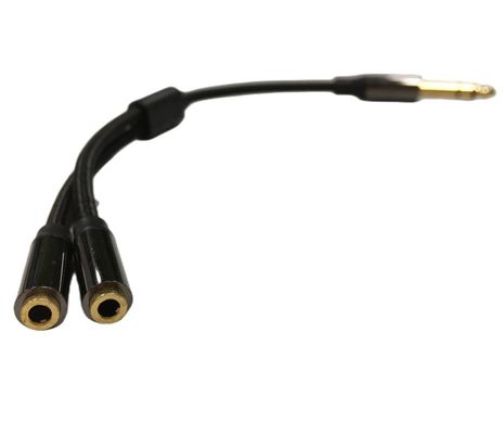 1 / 4 Zoll Kopfhörer Splitter Kabel Montage 2 weibliche zu 1 männliche Audio-Kabel