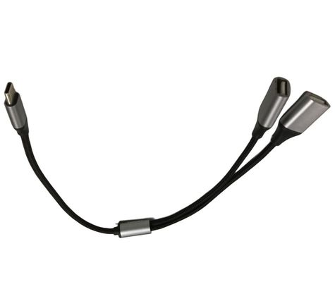 3m Kabel-Draht-Gurtensammlung 1 Typ C bis 2 USB 2 In 1 USB-Kabel