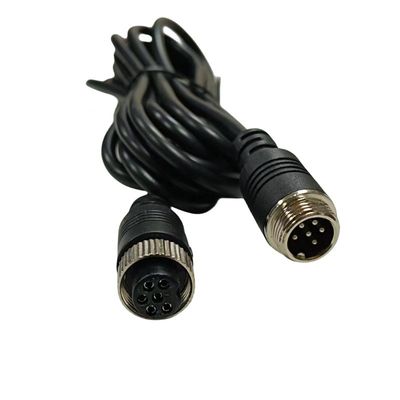 Custom M12 6 Kern Männlich auf weiblich Sensor Draht Gurt Videokamera Erweiterung Kabel
