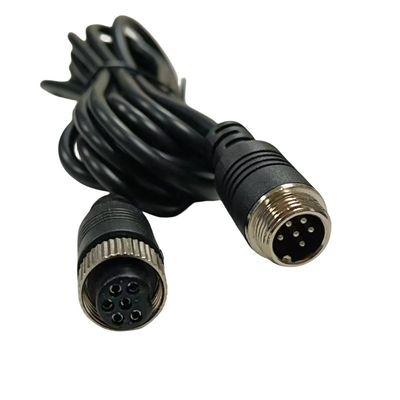 Custom M12 6 Kern Männlich auf weiblich Sensor Draht Gurt Videokamera Erweiterung Kabel