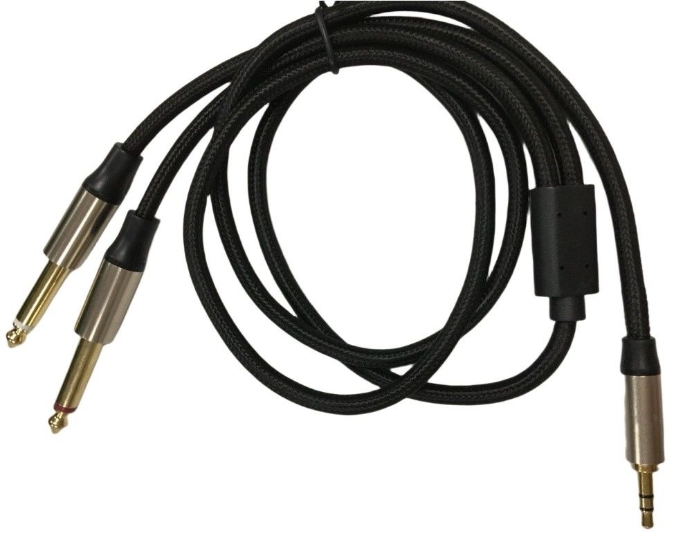 OEM-Auto-Verkabelungsanordnung Mono 6.5 Jack zu Stereo 3.5 Jack Audio-Kabel