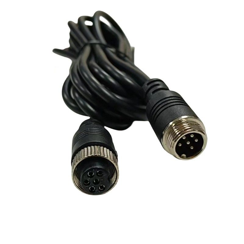 Custom M12 6 Kern Männlich auf weiblich Sensor Draht Gurt Videokamera Erweiterung Kabel